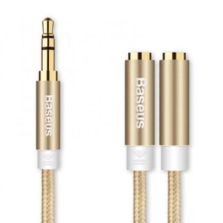 Разветвитель Baseus Fluency Series 2 выхода Gold